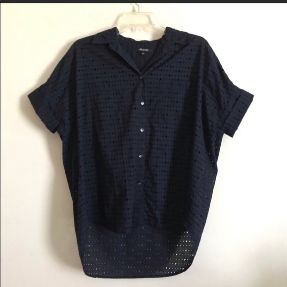 Madewell Tops - Madewell courier eyelet button front top